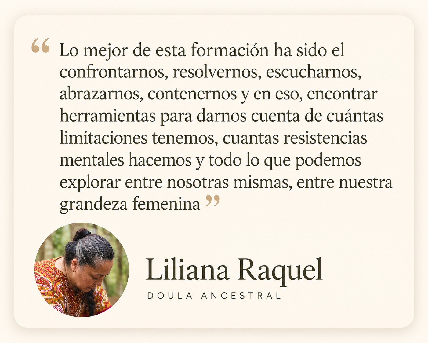testimonio de Liliana